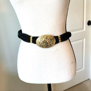 Vintage CAROLYN TANNER Braided Velcro Belt—SZ. S/M